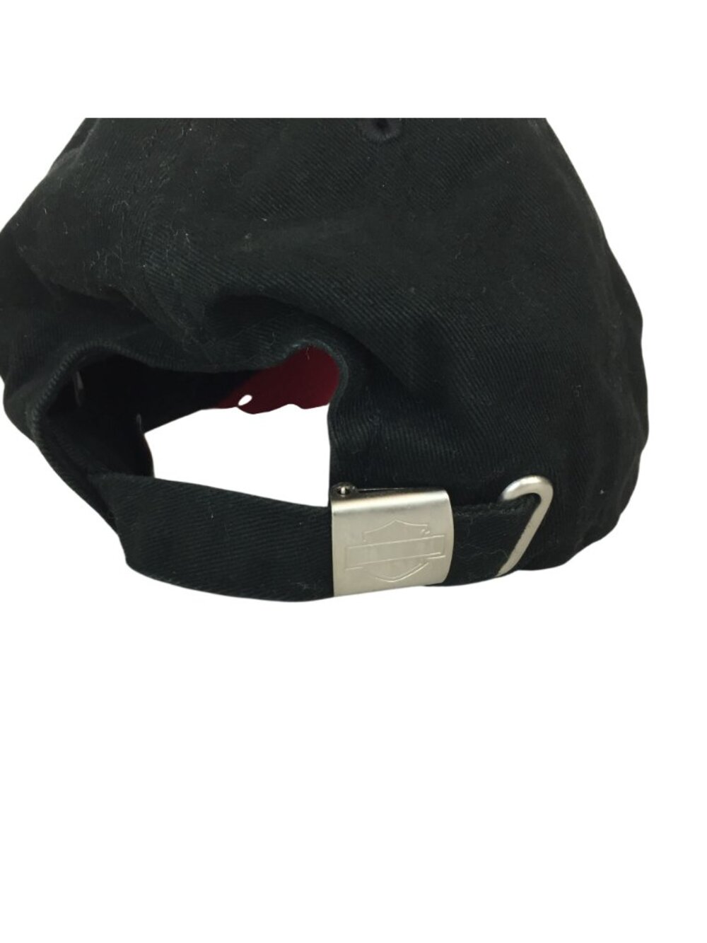 Harley-Davidson Womens Black & Red Cotton Baseball Cap Embroidered Flames Adjust - Picture 6 of 6